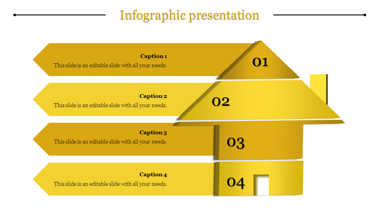 Attractive Infographic Presentation Template - House Model